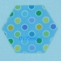 Preview: Sechseck 1.5" Dena Fishbein Happi-Happi Dots Blue