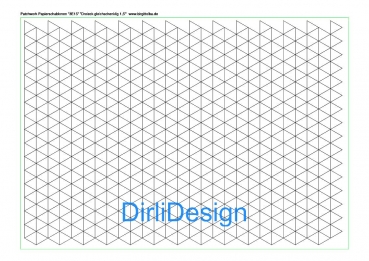 Papierschablonen Dreieck gleichschenklig 1.5"