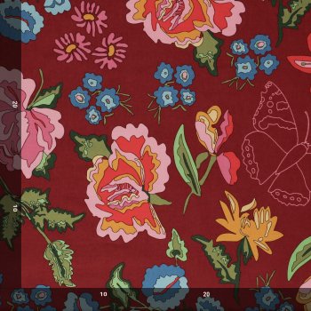 Cotton-Nordic Garden Dream-Stauder-Red-  Arne & Carlos