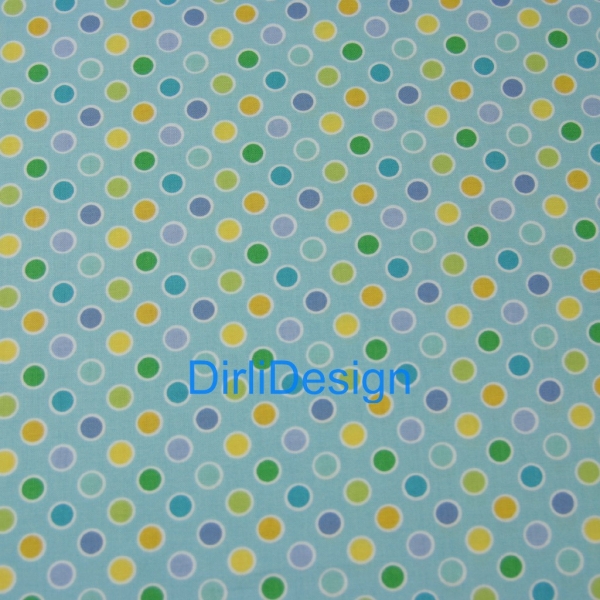 Sechseck 1.5" Dena Fishbein Happi-Happi Dots Blue