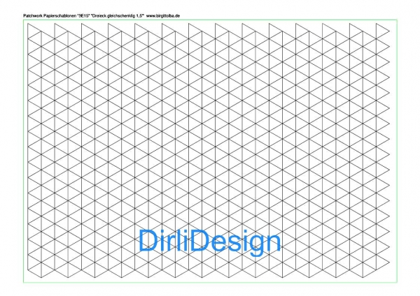 Papierschablonen Dreieck gleichschenklig 1.5"