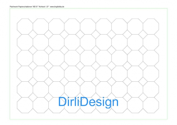 Papierschablonen Achteck 1.5"