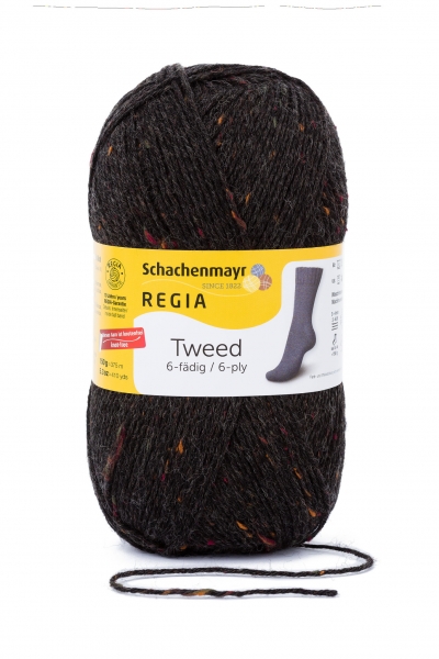 Regia 6-fädig 150g Tweed Classic dunkelbraun